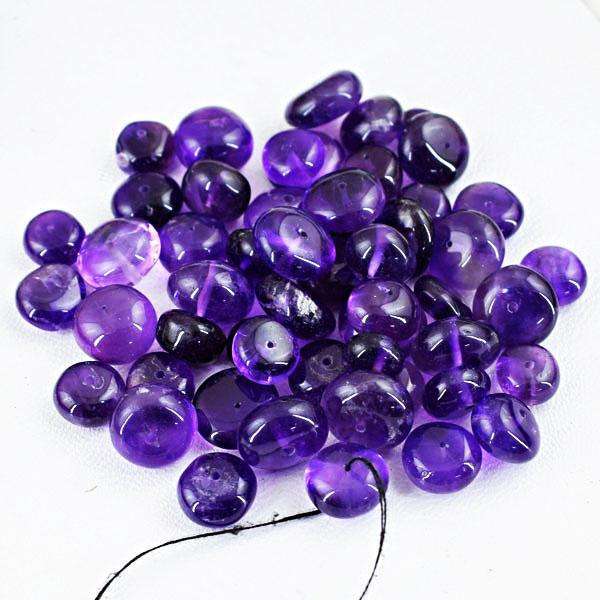 gemsmore:Amazing Purple Amethyst Round Shape Drilled Beads Lot