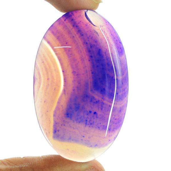 gemsmore:Amazing Purple Onyx Oval Shape Untreated Loose Gemstone