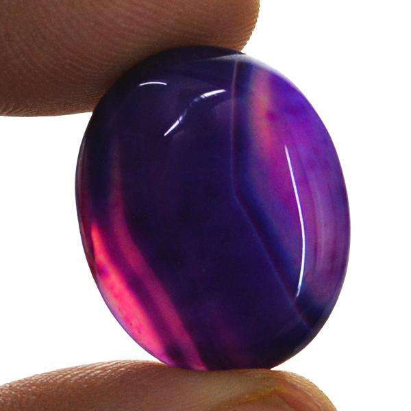 gemsmore:Amazing Purple Onyx Oval Shape Untreated Loose Gemstone