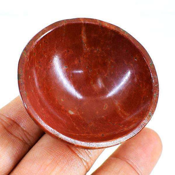 gemsmore:Amazing Red Jasper Hand Carved Bowl