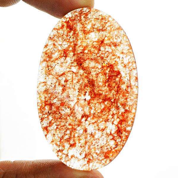 gemsmore:Amazing Red Moss Agate Oval Shape Untreated Loose Gemstone