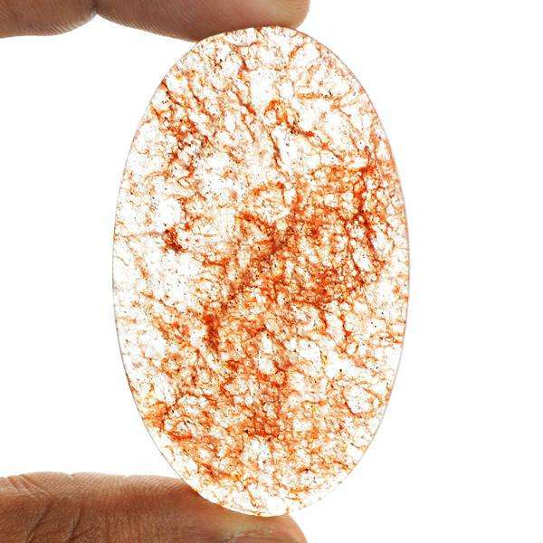 gemsmore:Amazing Red Moss Agate Oval Shape Untreated Loose Gemstone