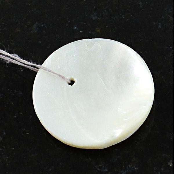 gemsmore:Amazing Round Shape Mother Pearl Untreated Loose Drilled Gemstone
