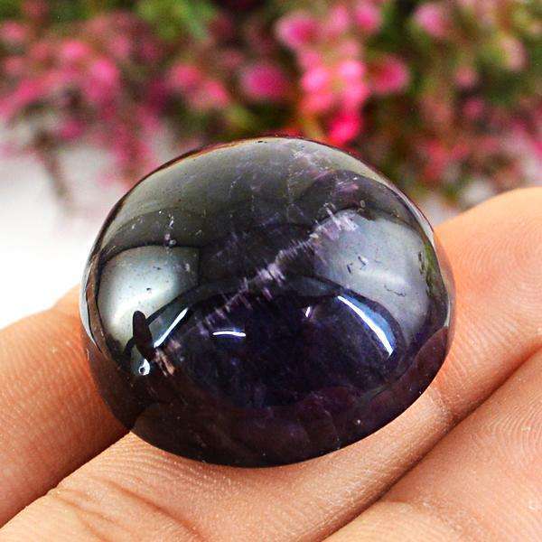gemsmore:Amazing Round Shape Purple Amethyst Untreated Loose Gemstone