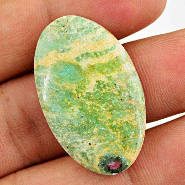 gemsmore:Amazing Ruby Zoisite Oval Shape Untreated Loose Gemstone