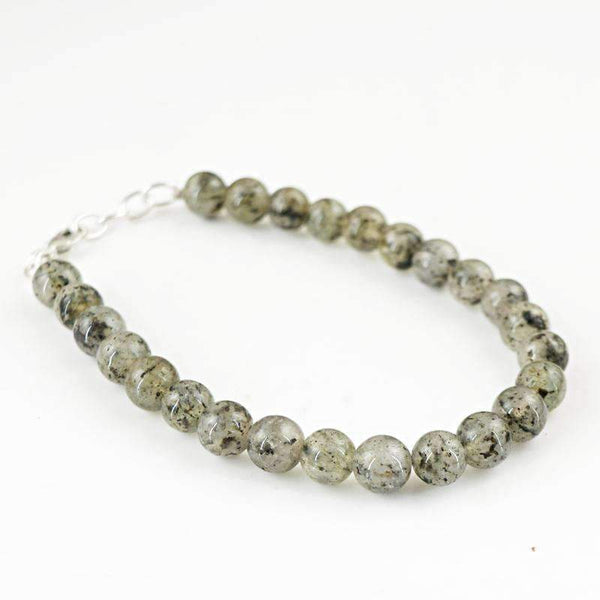 gemsmore:Amazing Rutile Quartz Bracelet Natural Round Shape Beads