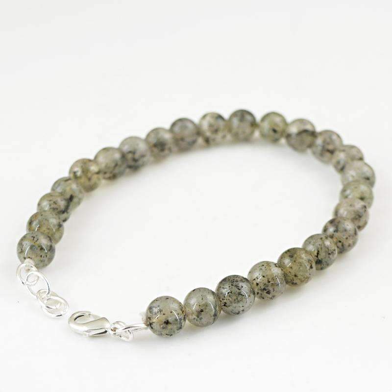 gemsmore:Amazing Rutile Quartz Bracelet Natural Round Shape Beads