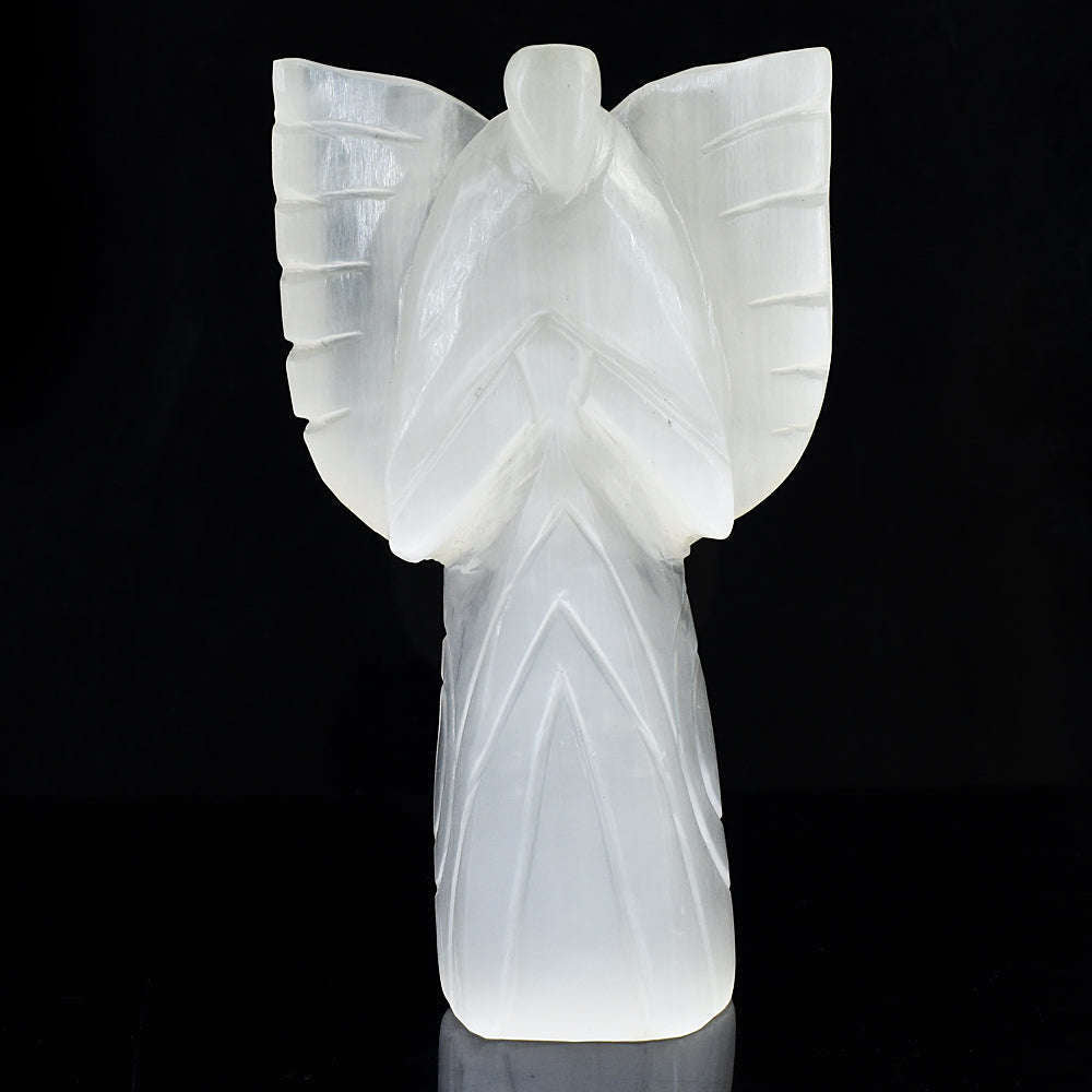 gemsmore:Amazing Selenite Hand Carved Healing Praying Angel