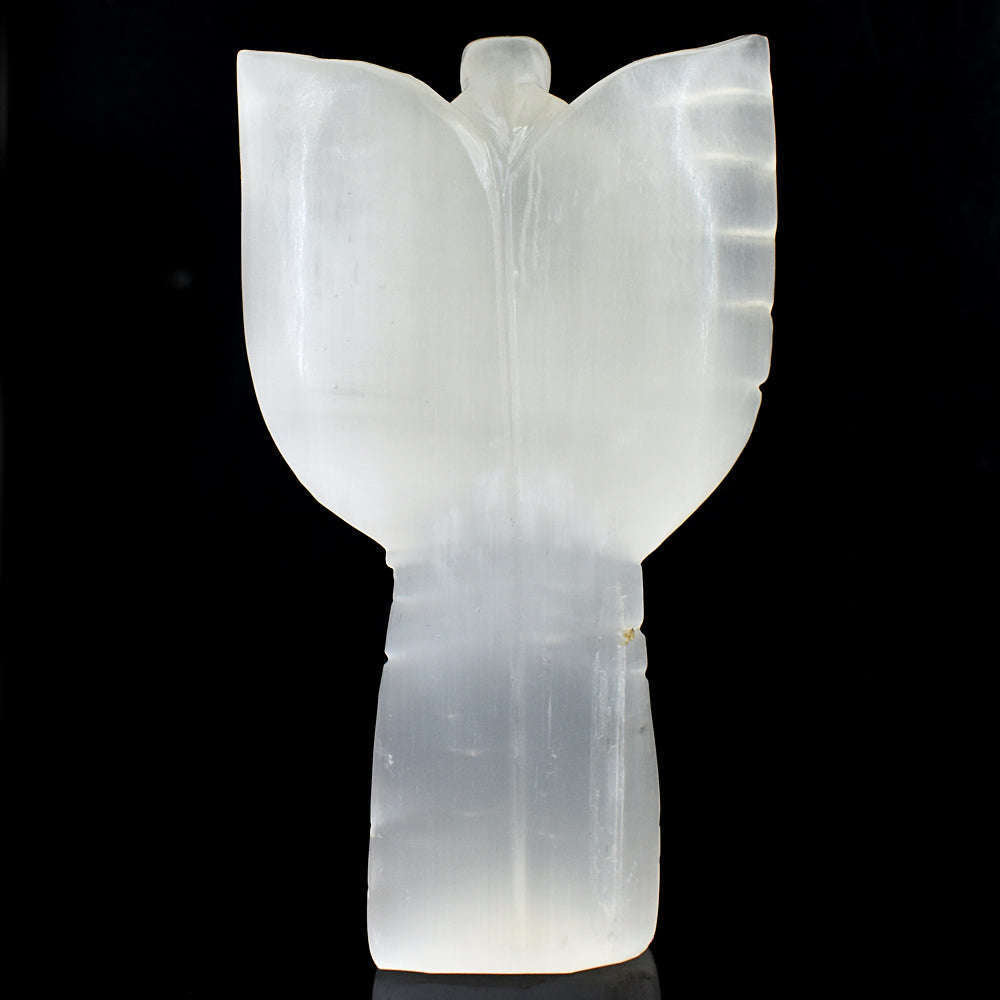 gemsmore:Amazing Selenite Hand Carved Healing Praying Angel