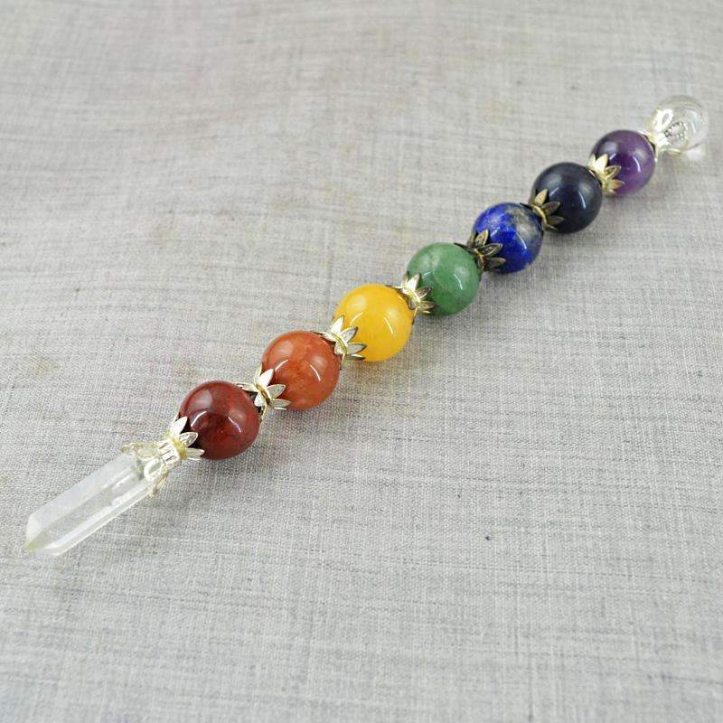 gemsmore:Amazing Seven Chakra Healing Point Pencil Natural Untreated