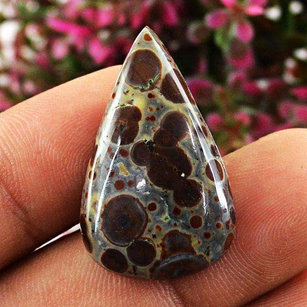 gemsmore:Amazing Snake Skin Jasper Untreated Pear Shape Loose Gemstone