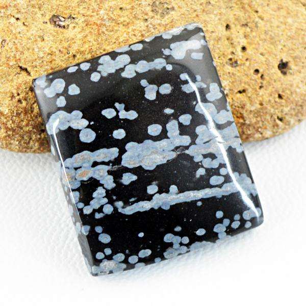 gemsmore:Amazing Snowflakes Obsidian Untreated Loose Gemstone