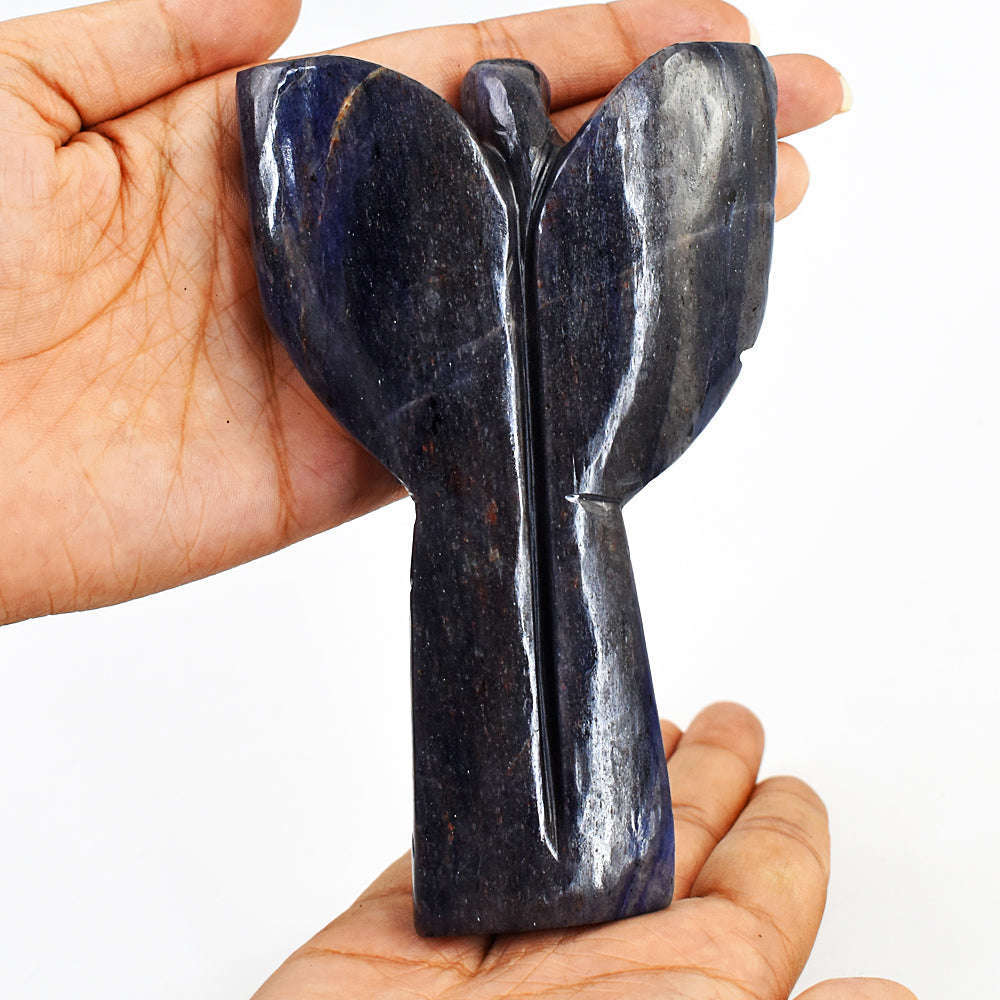 gemsmore:Amazing Sodalite Hand Carved Healing Praying Angel