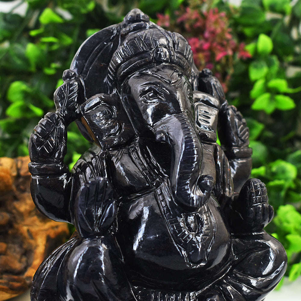 gemsmore:Amazing Spinel Hand Carved Genuine Crystal Gemstone Carving Lord Ganesha