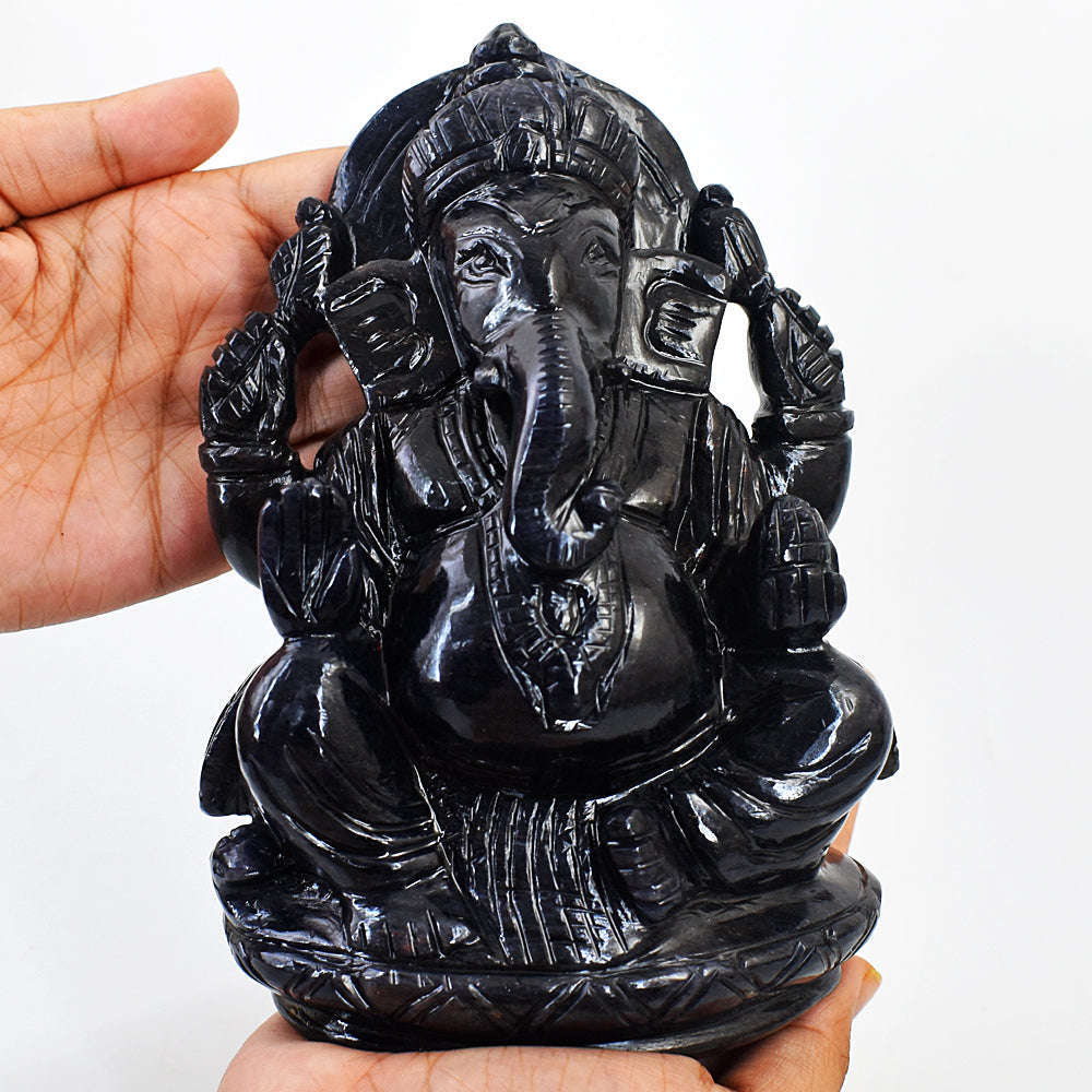 gemsmore:Amazing Spinel Hand Carved Genuine Crystal Gemstone Carving Lord Ganesha