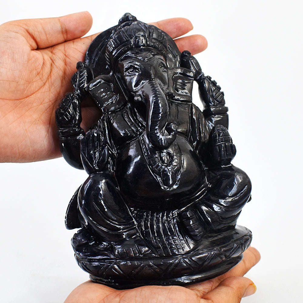 gemsmore:Amazing Spinel Hand Carved Genuine Crystal Gemstone Carving Lord Ganesha