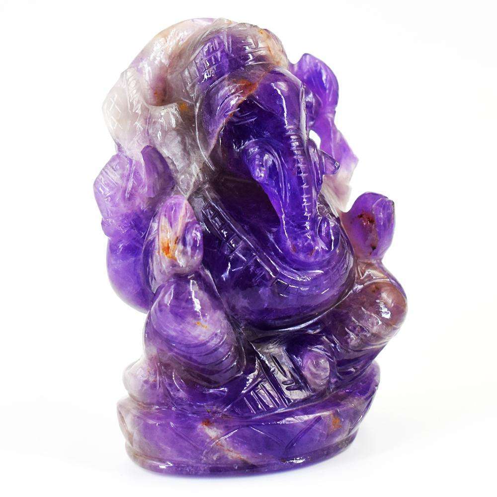 gemsmore:Amazing Super Seven Amethyst Hand Carved Lord Ganesha