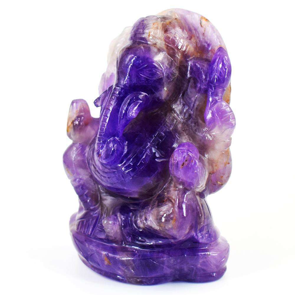 gemsmore:Amazing Super Seven Amethyst Hand Carved Lord Ganesha