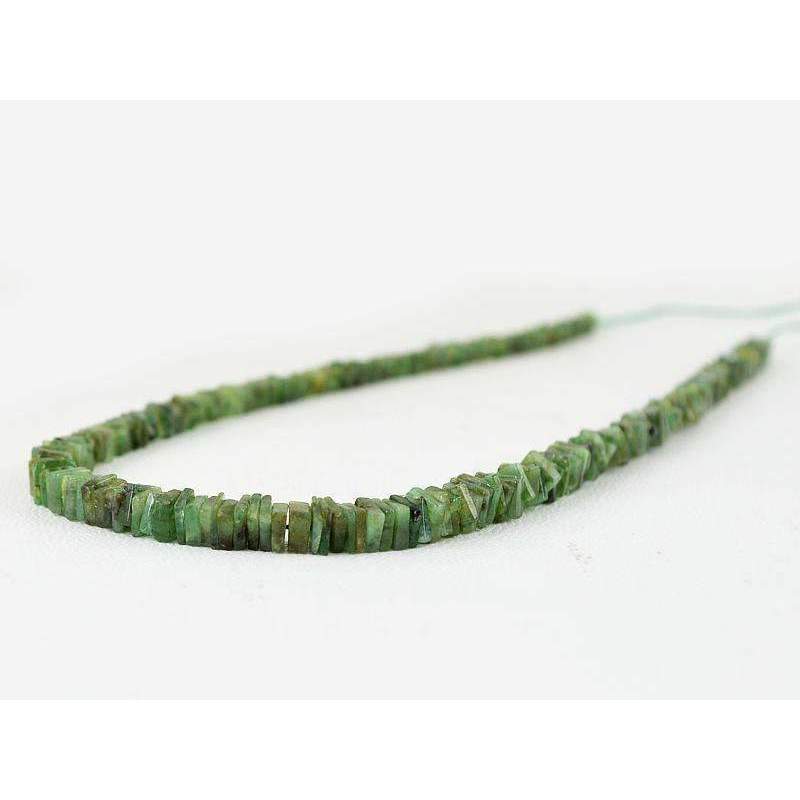 gemsmore:Amazing Untreated Emerald Beads Strand - Natural Drilled