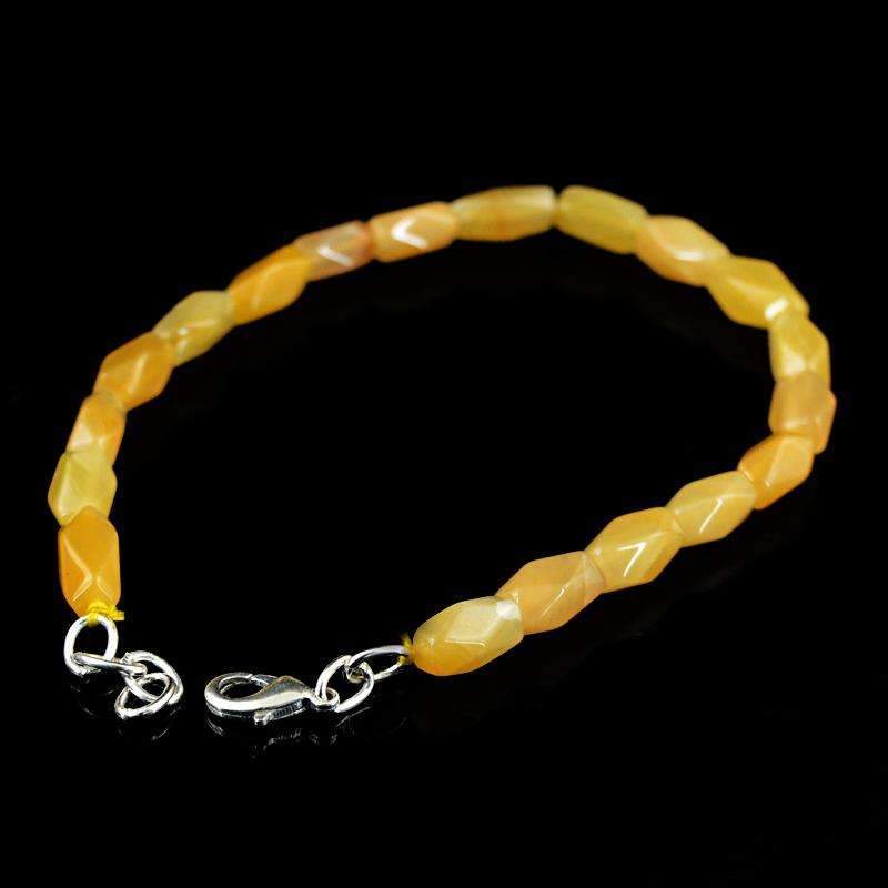 gemsmore:Amazing Yellow Aventurine Bracelet - Natural Faceted Beads
