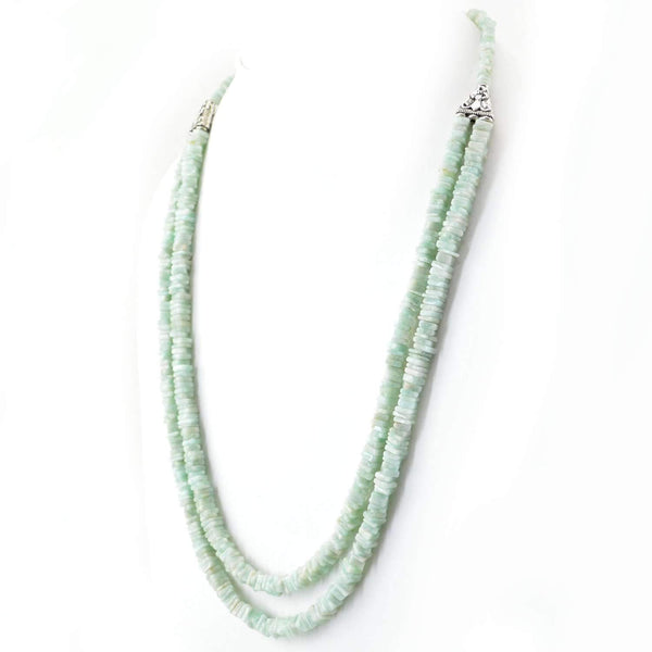 gemsmore:Amazonite Necklace Natural 2 Strand Genuine Beads - Best Quality