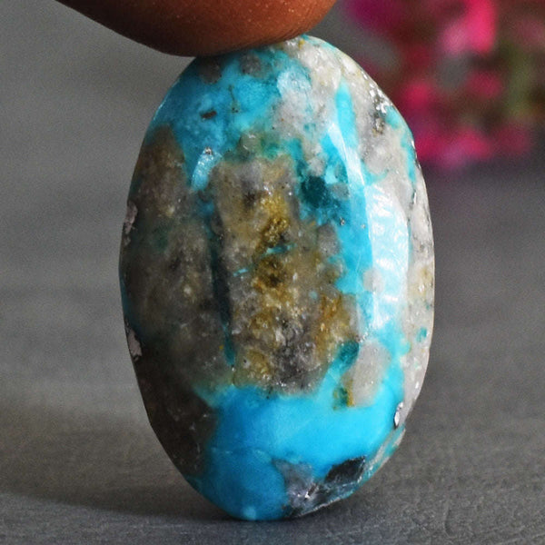 gemsmore:Artisian 27 Carats  Genuine Turquoise Gemstone