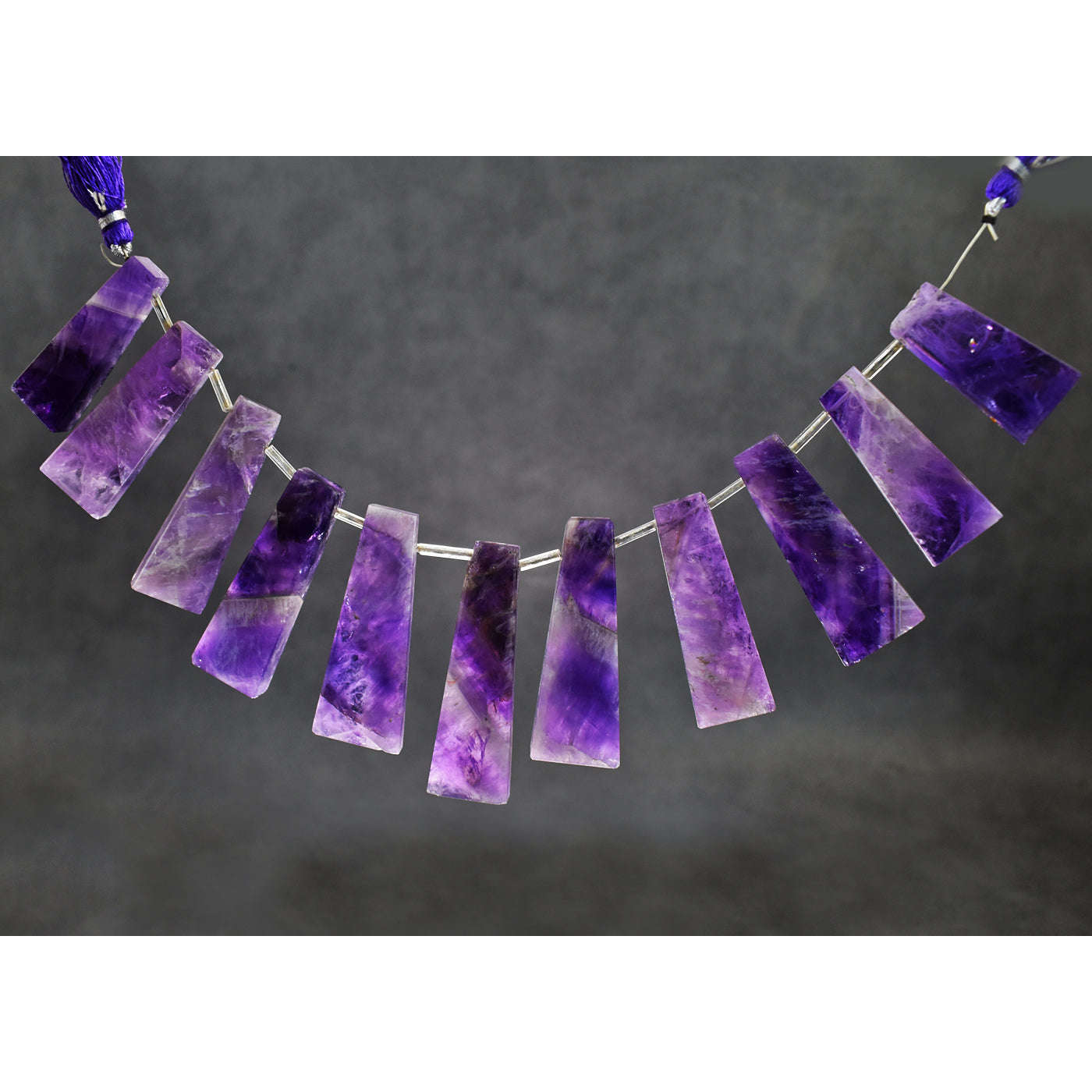gemsmore:Artisian 427 Carats Genuine Amethyst Beads Strand Of 08 Inches