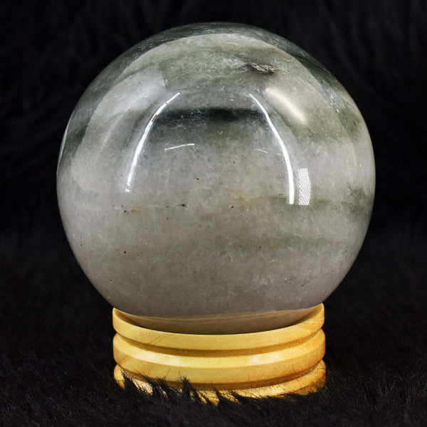 gemsmore:Artisian 6561.00 Cts Rutile Quartz Carved Reiki Healing Sphere - Museum Size