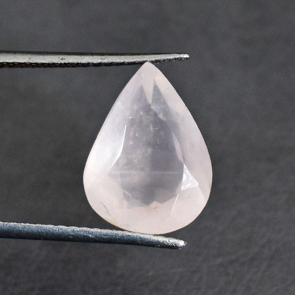 gemsmore:Artisian 8 Carats  Genuine Rose Quartz Faceted Gemstone