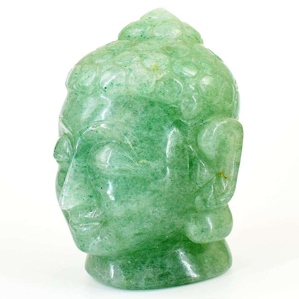 gemsmore:Artisian Aventurine Hand Carved Buddha Head