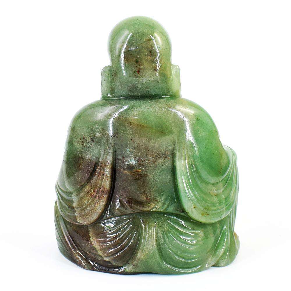 gemsmore:Artisian Aventurine Hand Carved Genuine Crystal Gemstone Carving Massive Laughing Buddha