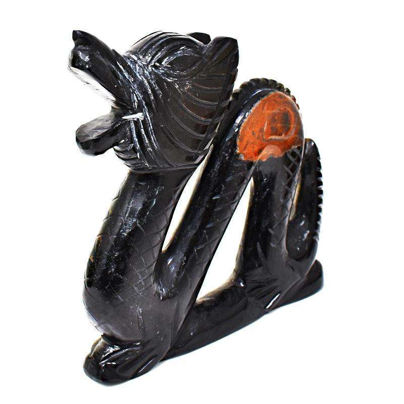 gemsmore:Artisian Carved Blue Power Tiger Eye Dragon