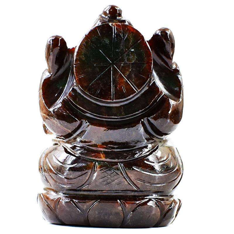 gemsmore:Artisian Carved Red Garnet Lord Ganesha Idol