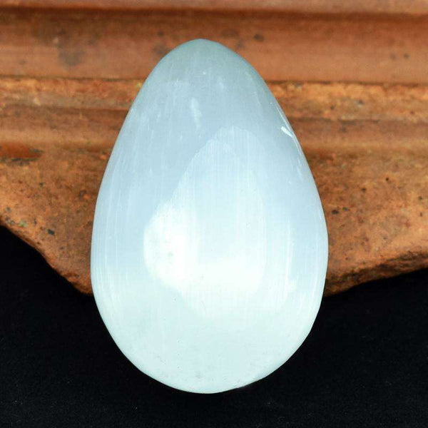 gemsmore:Artisian Carved Selenite Healing Egg