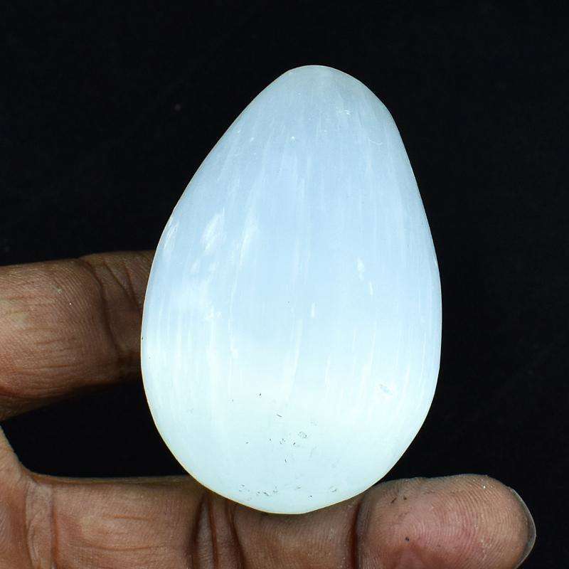 gemsmore:Artisian Carved Selenite Healing Egg