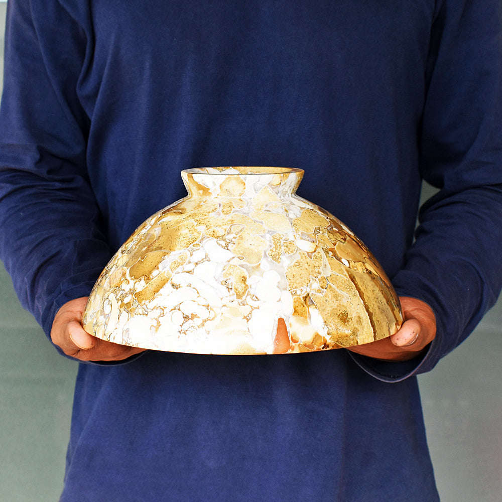 gemsmore:Artisian Cobra Jasper Hand Carved Genuine Crystal Gemstone Carving Bowl