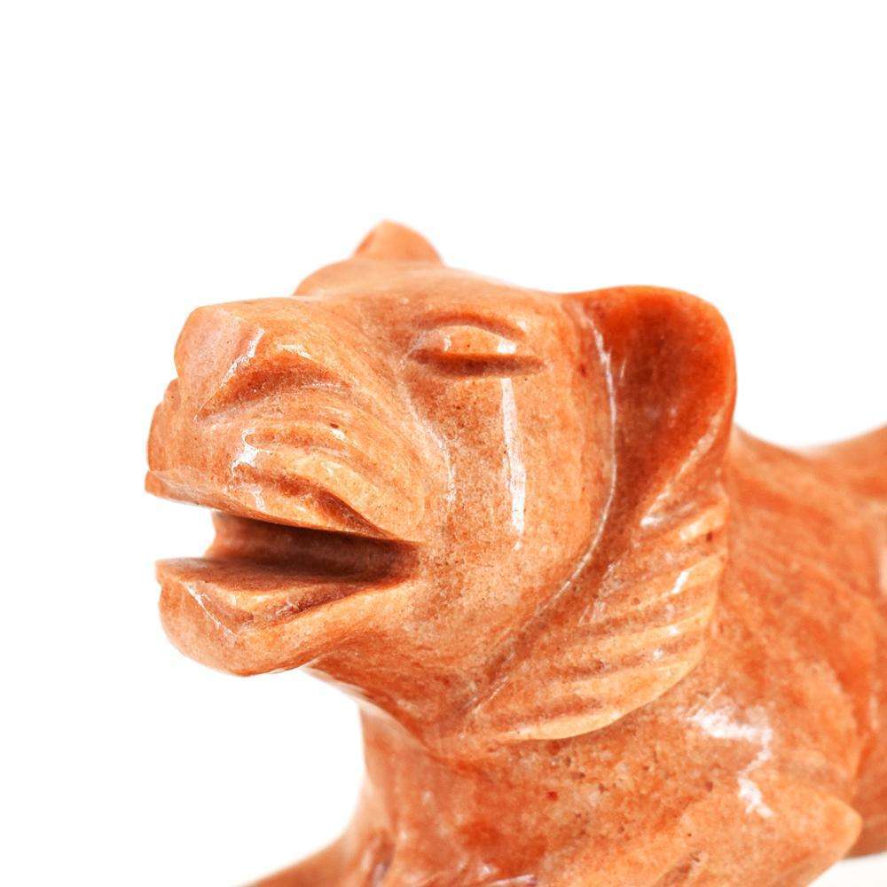 gemsmore:Artisian Dolomite Jasper Hand Carved Lion