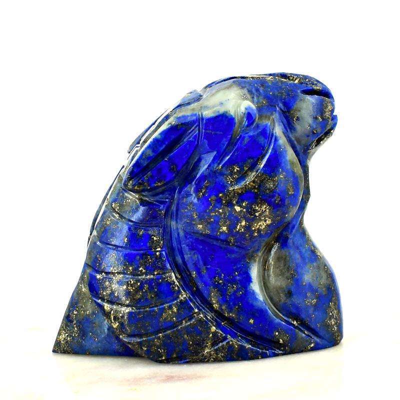 gemsmore:Artisian Hand Carved Blue Lapis Lazuli Sheep Head