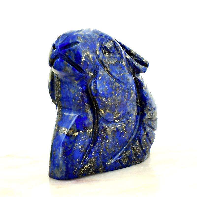 gemsmore:Artisian Hand Carved Blue Lapis Lazuli Sheep Head