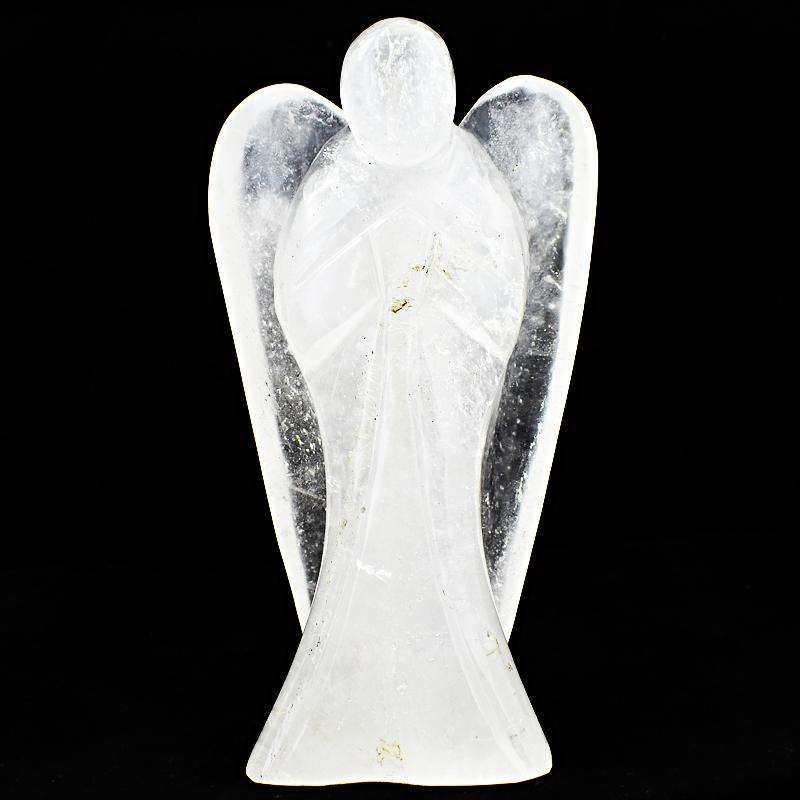 gemsmore:Artisian Hand Carved White Quartz Healing Angel