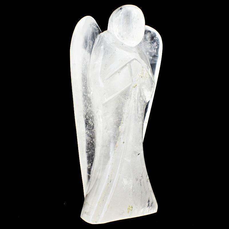 gemsmore:Artisian Hand Carved White Quartz Healing Angel