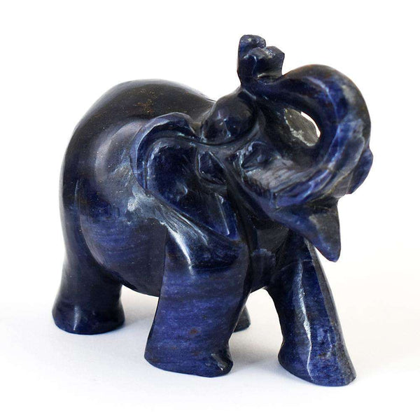 gemsmore:Artisian Iolite Hand Carved Elephant