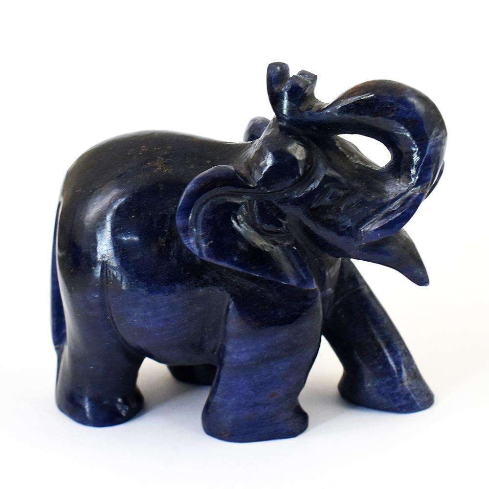 gemsmore:Artisian Iolite Hand Carved Elephant