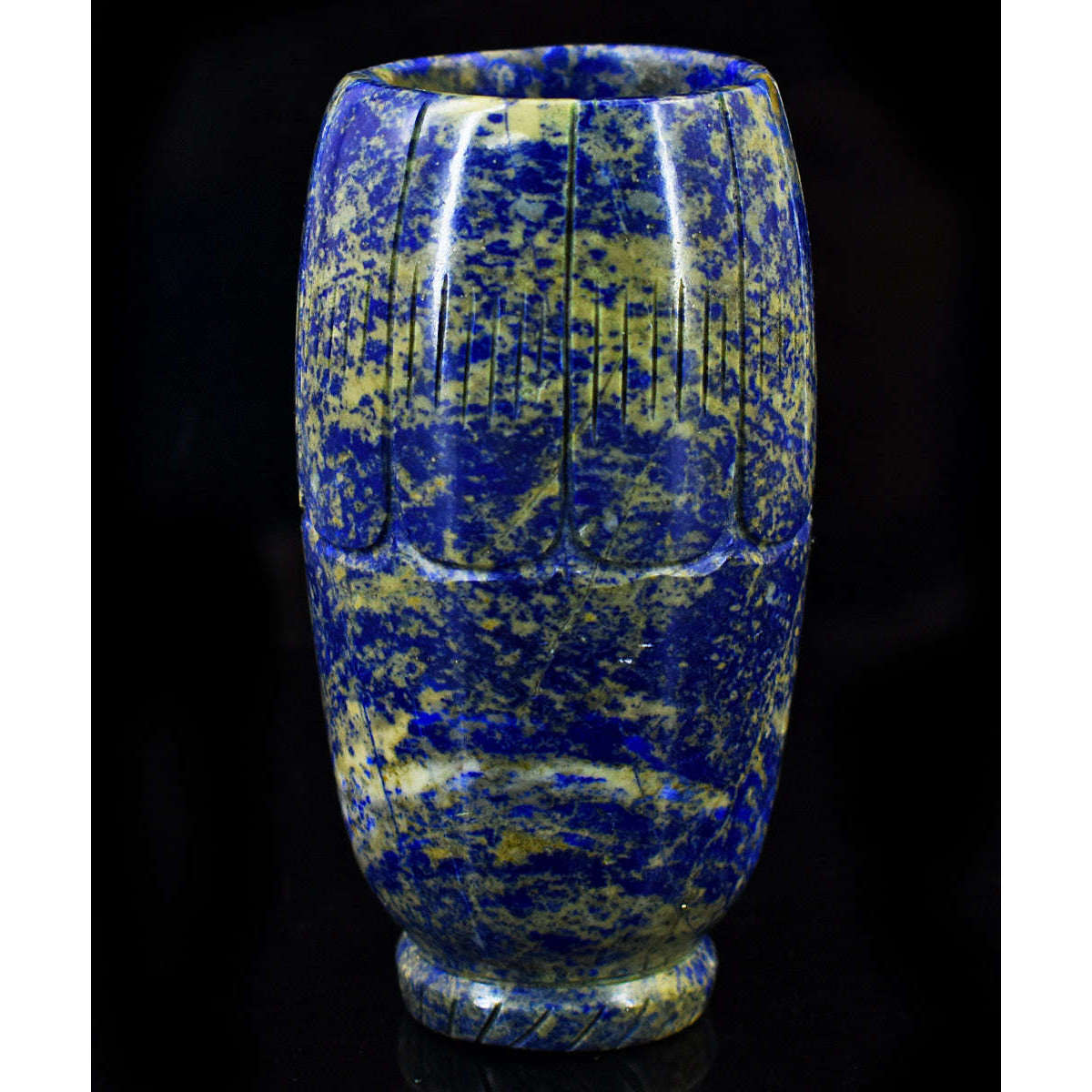 gemsmore:Artisian Lapis Lazuli  Hand Carved Genuine Crystal Gemstone Carving Glass