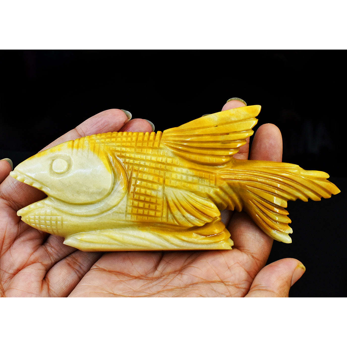 gemsmore:Artisian Mookaite Hand Carved Fish