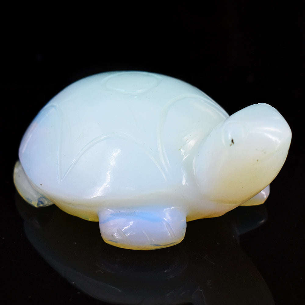 gemsmore:Artisian Opalite Hand Carved Crystal Gemstone Carving Turtle