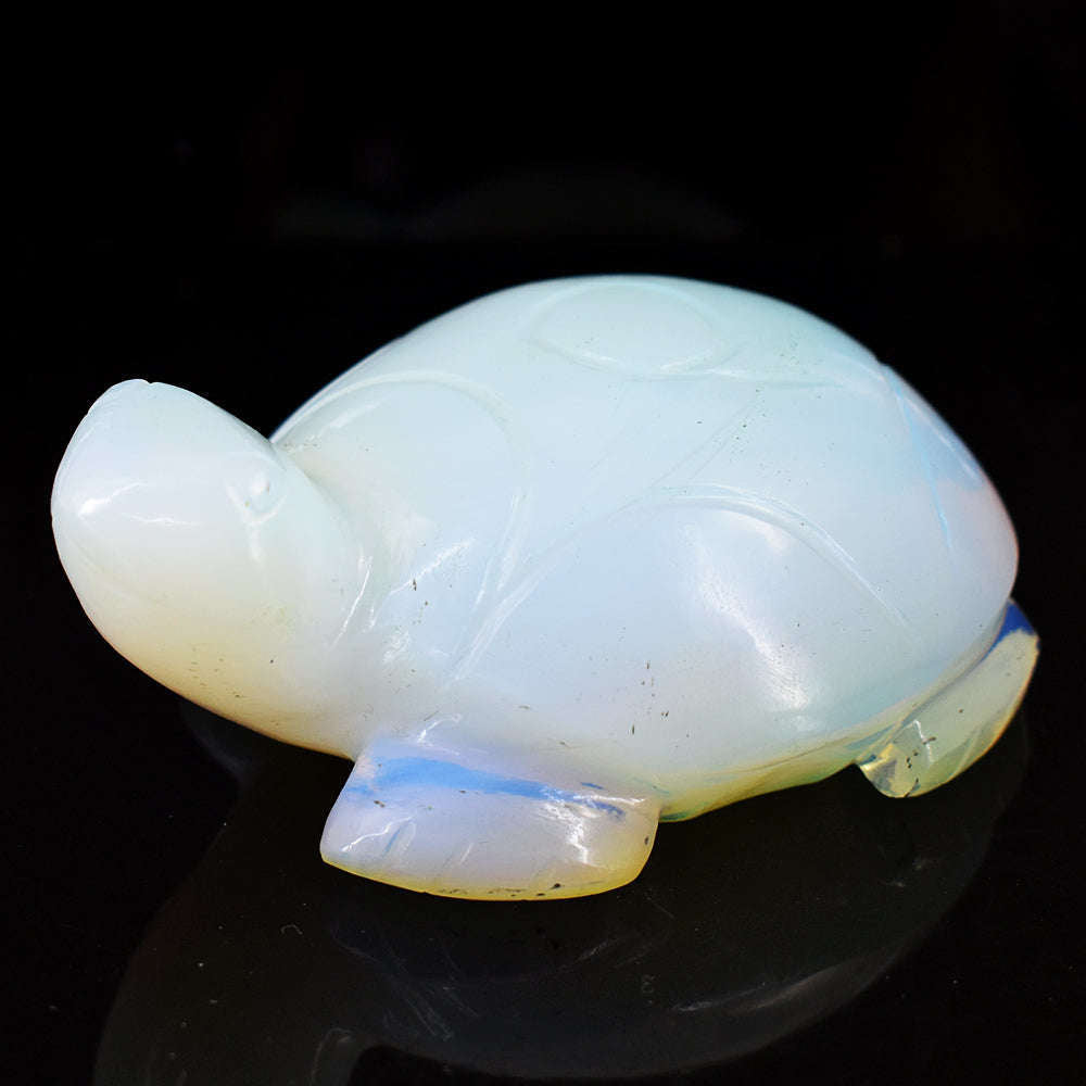 gemsmore:Artisian Opalite Hand Carved Crystal Gemstone Carving Turtle