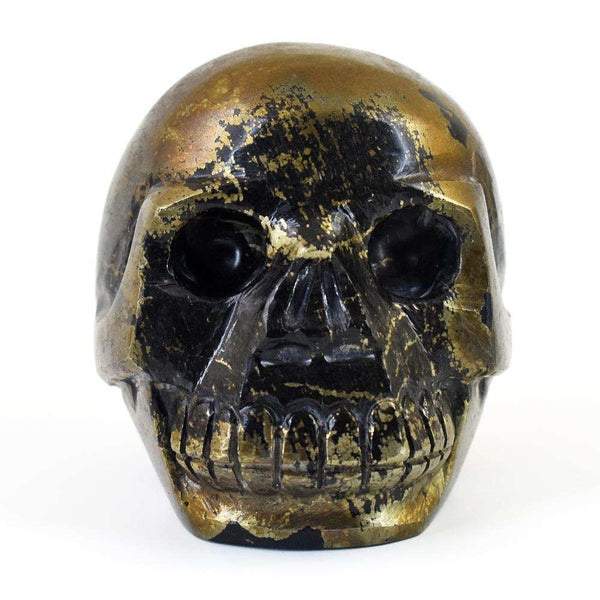 gemsmore:Artisian Pyrite Hand Carved Skull