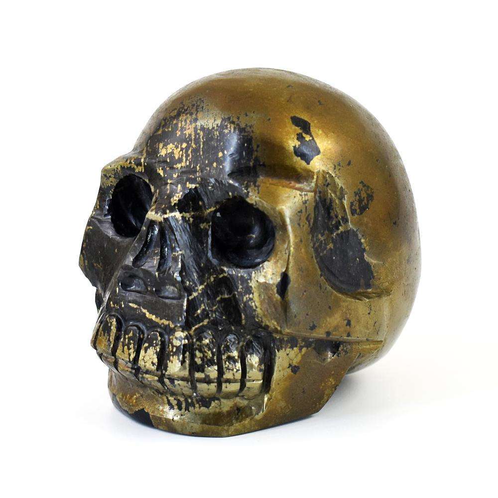 gemsmore:Artisian Pyrite Hand Carved Skull