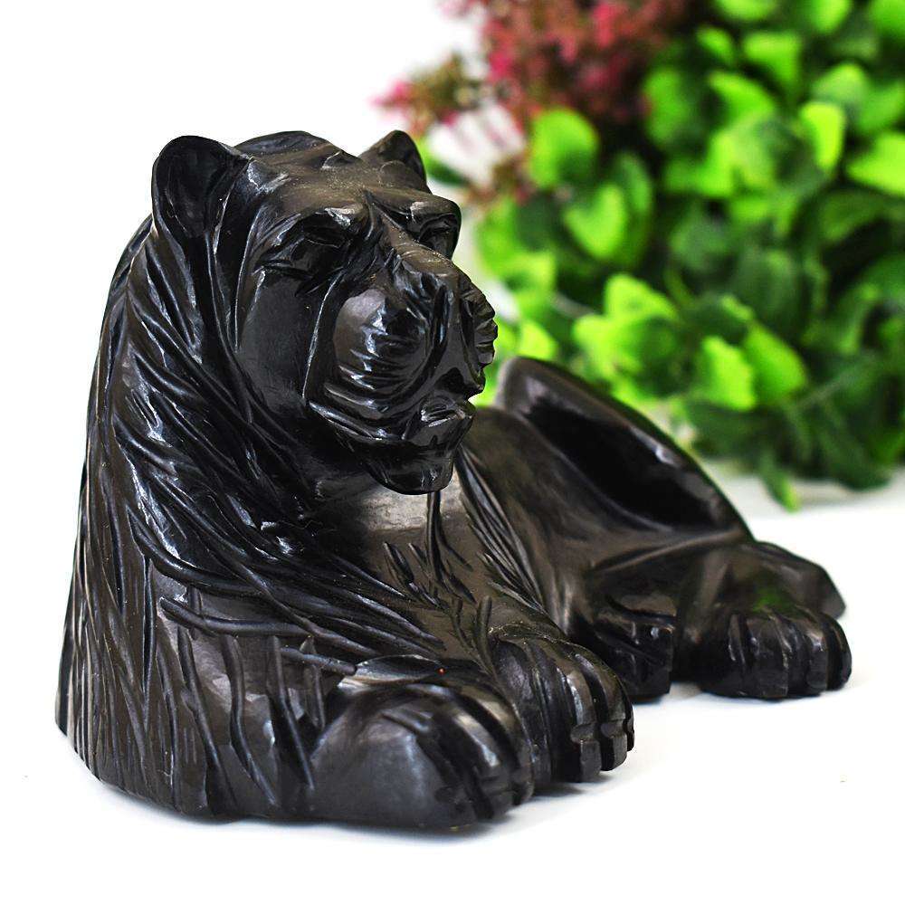 gemsmore:Artisian Spinel Gemstone Crystal Hand Carved Lion